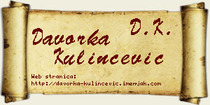 Davorka Kulinčević vizit kartica